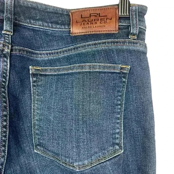 Lauren Ralph Lauren Jeans Co. Straight Leg Dark Wash Denim Women's Size 10 - Picture 4 of 5